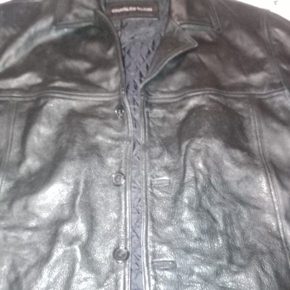 Charles Klein Insulated Bomber Leather Jacket/Coat - Picture 2 of 12